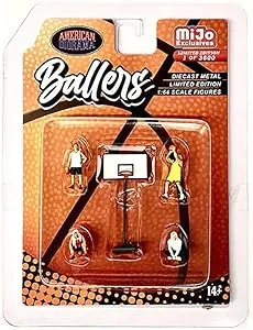 American Diorama Ballers 1:64 Metal Figures Set AD-76516MJ, for All 1:64 die cast Vehicle Display and Diorama