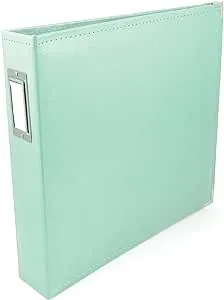 We R Memory Keepers 12x12 Photo Album Mint, Protect Memories and Photos, Soft, Acid-free Faux Leather, Classy Decorative Spine Label, Snag-free Rings, Includes 5 Page Protectors, Scrapbooking