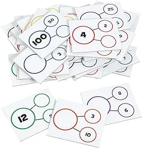 Fun Express Number Bond Dry Erase Cards 50 Pieces