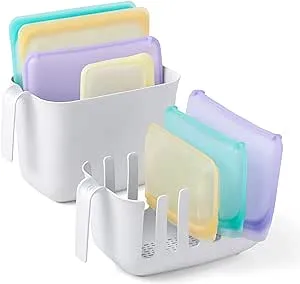 YouCopia Dry+Store Bag Drying Rack and Bin Set