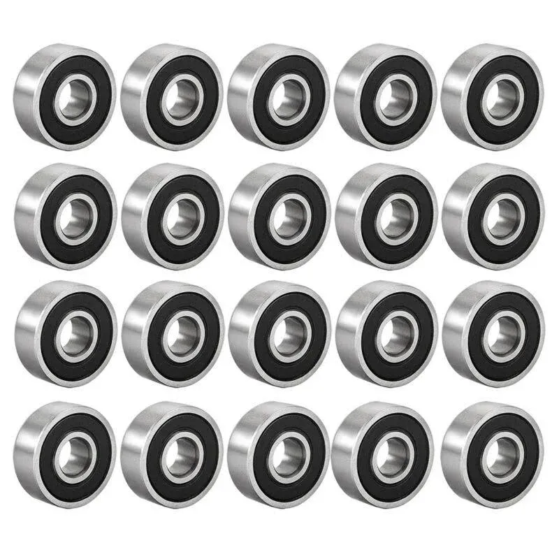 20pcs 606-2RS Deep Groove Ball Bearings Double Sealed 6mmx17mmx6mm Steel Z1