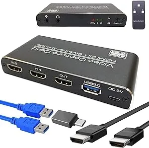 YOTOCAP 4K 60FPS HDMI 2 in 1 Out to USB3.0 Game Video Capture Card