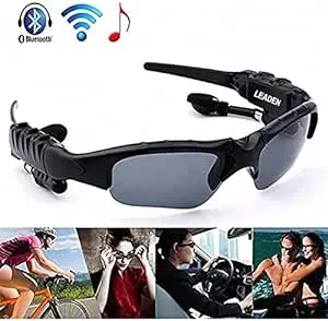 Wireless Bluetooth MP3 Polarized Lenses Music Sunglasses V4.1 Stereo Handfree Headphone for iPhone Samsung Most Smartphone or PC (Black)