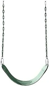 Swing-N-Slide Heavy Duty Green Swing Seat - 58" Vinyl Coated Chain Backyard Playground Swing for Replacement or Accessories