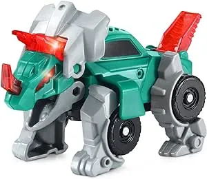 Vtech Switch and Go Hatch and Roaaar Egg Triceratops Race Car Green