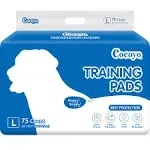 Cocoyo Dog Training Pads Large Size丨Eliminating Urine Odor Puppy Pads 丨 Premium Dog Pee Pads Value Pack (75 Count, L 26x30 inch)