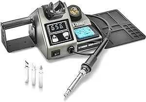 X-Tronic Model 9060-PRO-X • 200 Watt Stained Glass Soldering Iron Station w/4 Soldering Tips • Temp: 392°F - 842°F/200°C - 450°C • °C/°F Conversion • 0-30 Minute Sleep Timer.