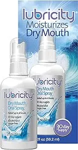 Lubricity Dry Mouth Oral Spray for Symptomatic Relief of Dry Mouth, Flavorless - 2 oz, 30 Day Supply