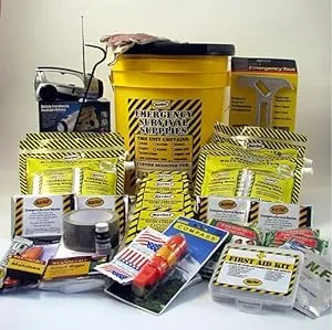 4 Person Deluxe Home Earthquake/Disaster Survival Emergency Kit 13040