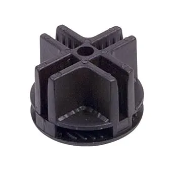 Econoco 4-Way Plastic Connector, Black (Pack of 100)