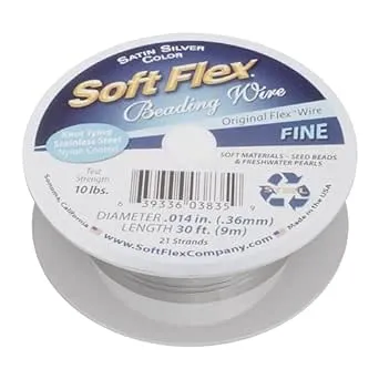 Soft Flex 21 Strand Beading Wire - Fine 0.14 Diameter - 30 Feet Design Wire