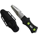 Scuba Diving Compact Black Stainless Steel Blunt Tip BCD Knife