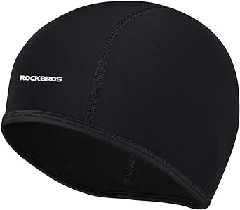 Adult Rockbros Skull Cap Men's Winter Cycling Cap Windproof Warm Fleece Thermal Hat Helmet Liner Caps