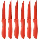 Cuisinart C55-6PCSR Advantage Color Collection 6-Piece Ceramic Coated Steak Knife Set, Red