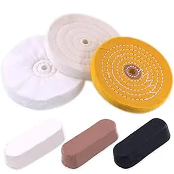 6 Piece Buffing And Polishing Kit Includes Assorted 6 Inch With 1/2&#034; Arbor Hole 