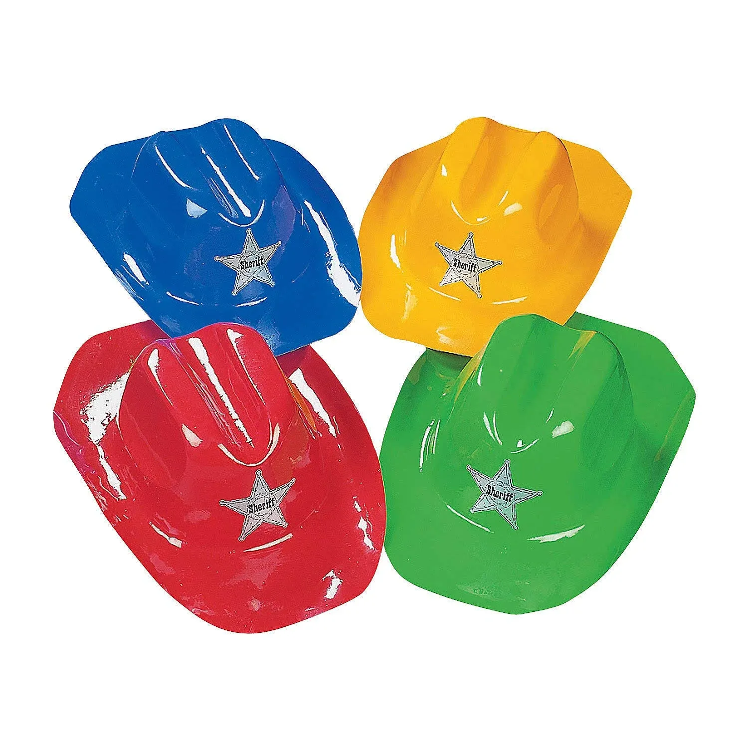 Kids&#039; Bright Color Cowboy Hats - Apparel Accessories - 12 Pieces