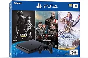 Newest Sony Playstation 4 PS4 1TB HDD Gaming Console Bundle with Three Games: The Last of Us, God of War, Horizon Zero Dawn, Included Dualshock 4 Wireless Controller