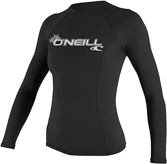 O'Neill Women's Basic Skins Long Sleeve Rashguard, Black