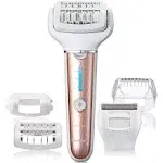 Panasonic, Cordless Shaver Epilator for Women with 5 Attachments Gentle WetDry Hair Removal for Legs Underarms Bikini Face ESEL7AP, White, 1 Count