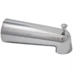 Moen 3853 Eva Replacement 7-Inch Tub Diverter Spout 1/2-Inch Slip Fit Connection, Chrome