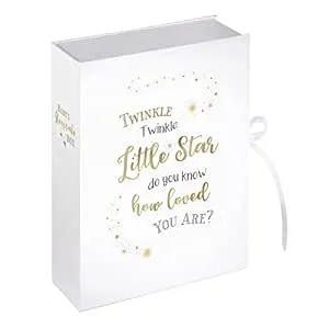 Lillian Rose Large Twinkle, Twinkle Baby Keepsake Box, White