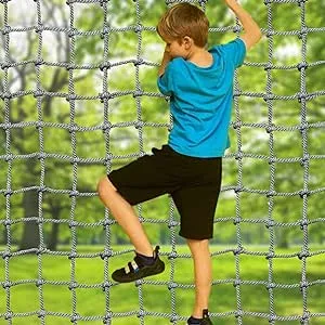 MATHOWAL Playground Net Climbing Net, Safety Nets Cargo Rope Rope Ladder Swing 