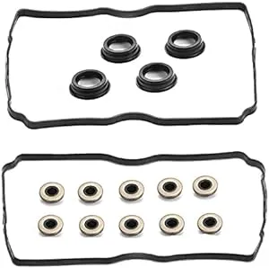 Donepart Valve Cover Gaskets Set, ET716S1 Engine Gasket Compatible with Subaru, Impreza Legacy, Forester, Outback Baja Saab 2.2L 2.5L EJ22 EJ25 EJ22E 1998-2012 Cam Seal, Spark Plug ith Grommets