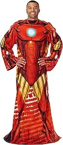 Marvel 1MAR024000002RET 's Iron Man, "Being Iron Man" Adult Comfy Throw Blanket, 48" x 71", Multi Color