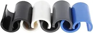 Multi-Color Bimini Boat Clip 8 Pack - Fits 7/8&#034; Round Tubing Wht Blk Grey &amp; Blue