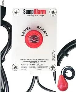 Sludge Alarm - Indoor / Outdoor Sewage / Septic High Water Alarm (120V) w/ Sludge Boss 16-Foot Float