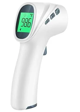 Touchless Thermometer for Adults, Digital Infrared Thermometer Gun with Fever Alarm, Forehead and Object 2 in 1 Mode, Fast Accurate Results (Gray)