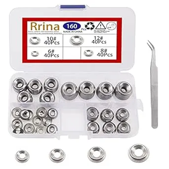 160Pcs 304 Stainless Steel Finishing Cup Countersunk Washers Assortment Kit 6...