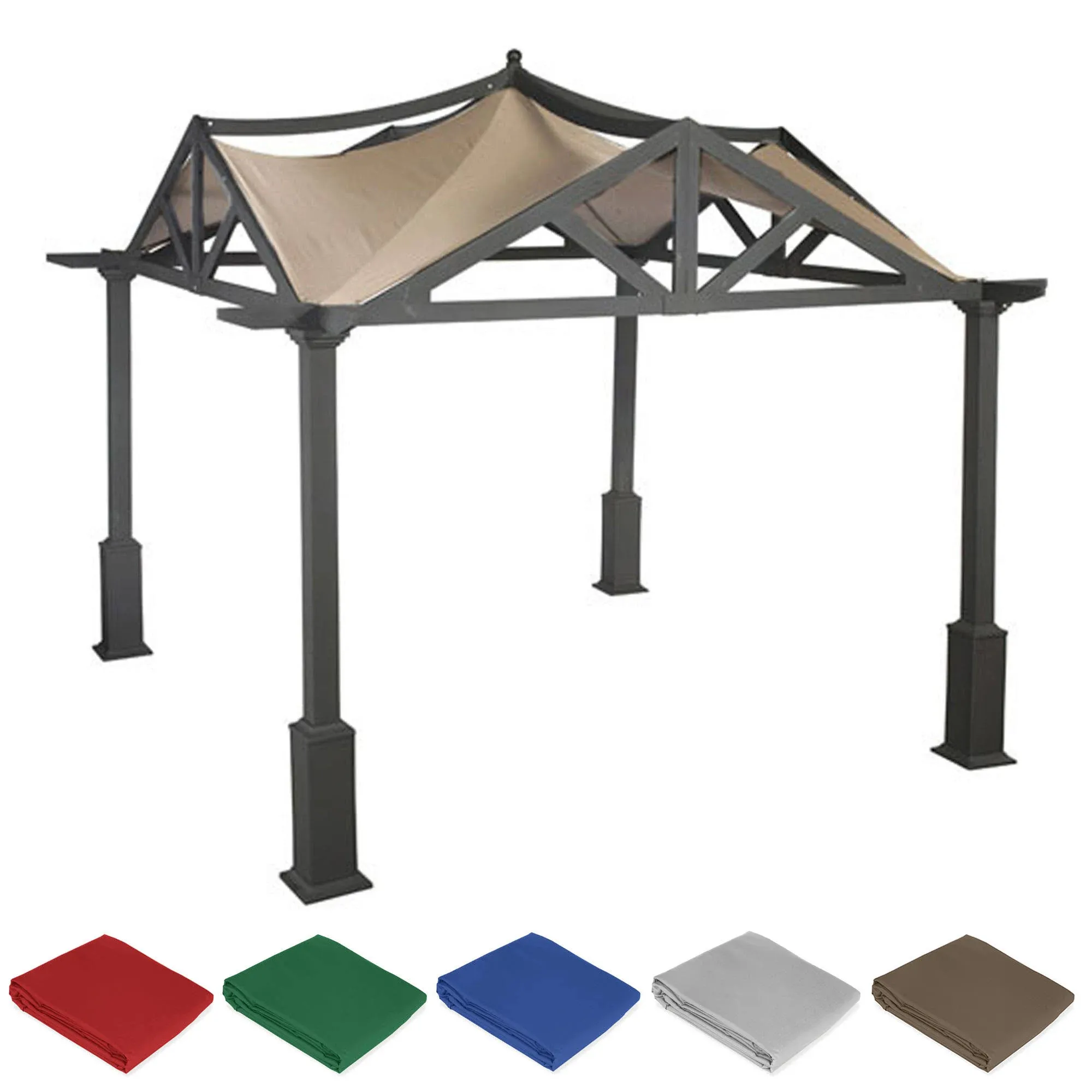 Garden Winds Riplock 350 Beige Canopy Replacement Top Polyester | LCM525BREV-RS