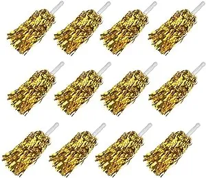 12 Pack Metallic Pom Poms Cheerleading Pom Poms Sports Dance Cheer