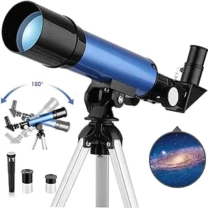 Timisea Telescope for Kids &amp; Beginners, Portable Refractor Telescope 90x Magn...