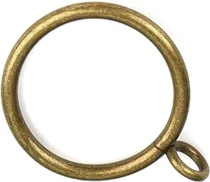 Hanitronic Antique Brass Curtain Rings with Eyelets