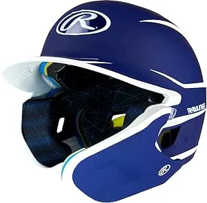 Rawlings Junior Two Tone Mach Baseball Batting Helmet with Adjustable Faceguard