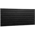 NewAge Products Pro Series 56-Inch Black Diamond Plate Slatwall Backsplash