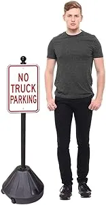 Signs Direct PP2 Tip'n Roll Portable Sign Pole - Black 48"