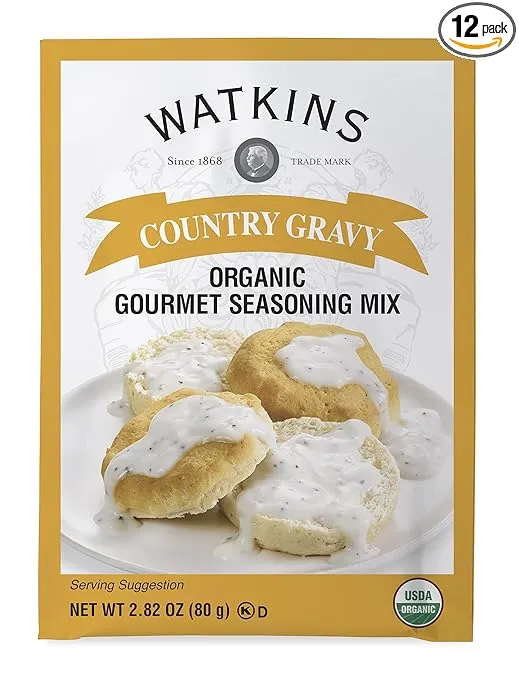 Watkins Organic Gourmet Seasoning Mix, Country Gravy, 2.82 Oz (Pack of 12)