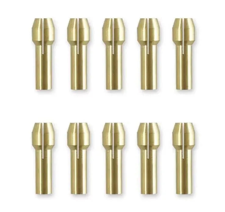 42-77-0400 1/8 in Rotary Tool Collets -10pcs Brass Collets Grinding Machine Collets, Compatible with Milwaukee, This Collet Is Not Manufactured by