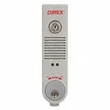 DETEX Exit Door Alarm: 9 V DC, Mortise, Gray, Plastic, Horn, 100 dB Sound Level