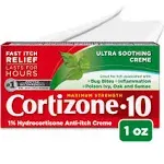 Cortizone 10 Maximum Strength Ultra Soothing Anti-Itch Cream - 1 oz