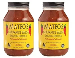 Mateo's Gourmet Salsa Medium Spice 2 Jars 32oz/907g