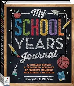 Hinkler: My School Years Journal - Preserve Memories of Children, Kindergarten to Grade 12, Store Certificates & Medals, Comes with Height Chart