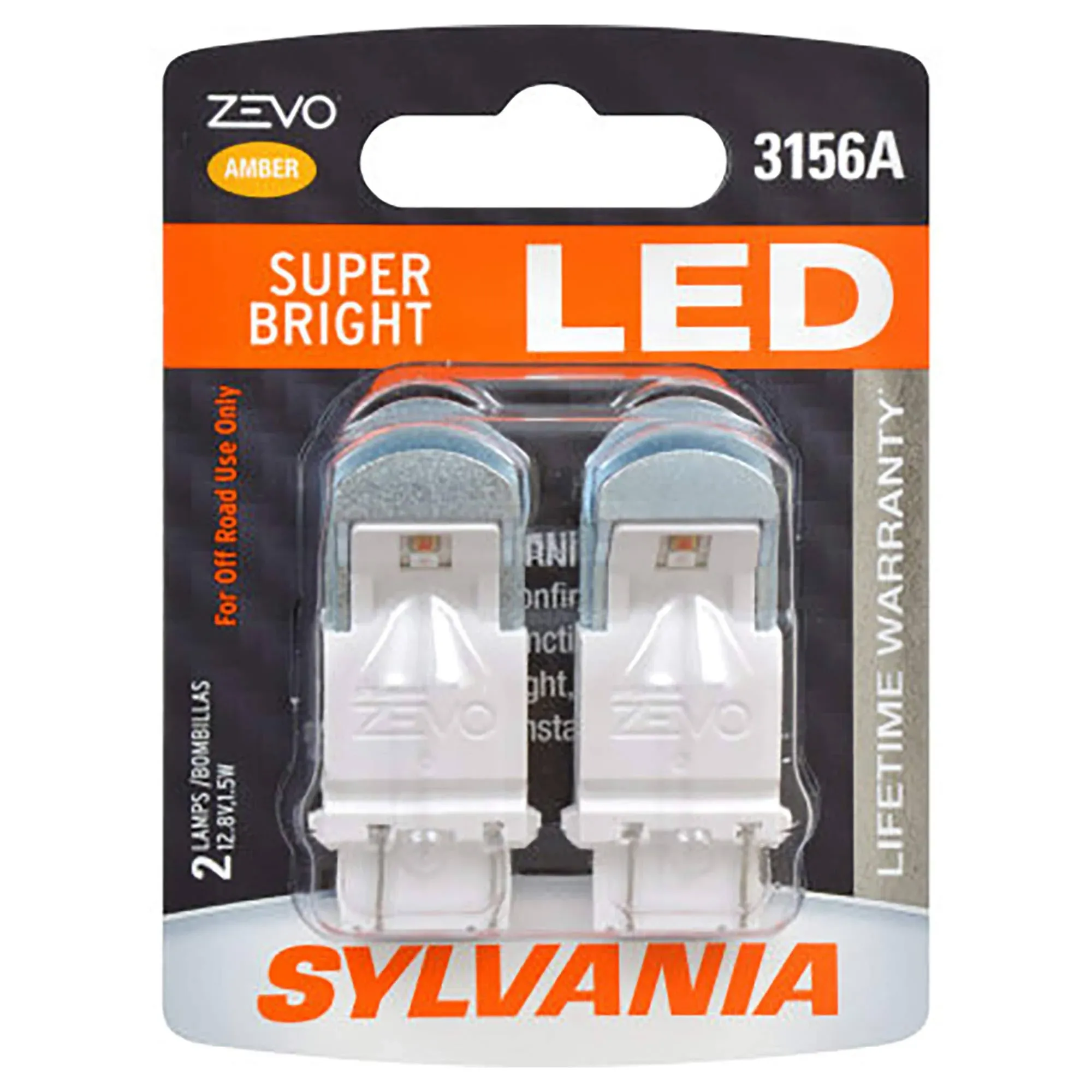 SYLVANIA - 3156 ZEVO LED Amber Bulb - Bright LED Bulb (Contains 2 Bulbs)