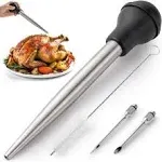 Zulay Kitchen Stainless Steel Turkey Baster for Cooking- Food Grade Metal Turkey ...