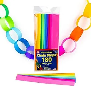 Hygloss Products Bright Paper Chain Strips