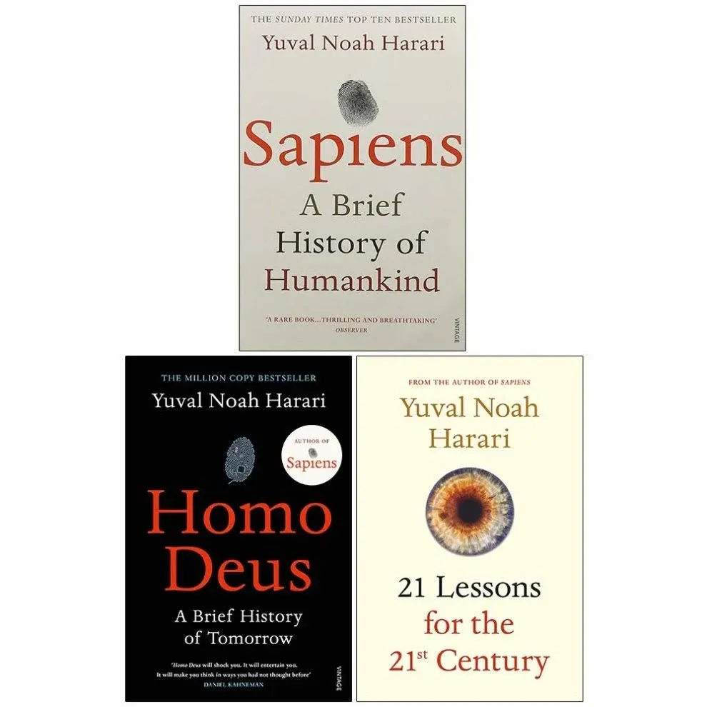 Yuval Noah Harari 3 Books Collection Set (Sapiens, Homo Deus, 21 Lessons)