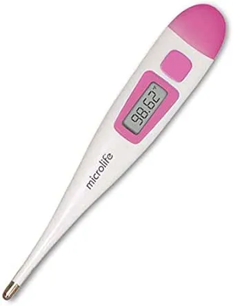 Microlife Digital Basal Thermometer 1/100th Accurate, for Fertility Prediction and Ovulation Tracking, NFP/TTC, (60-Second Reading), Oral or Vaginal BBT, Saves Last Memory